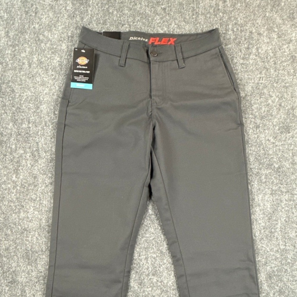 Dickies FLEX Womens Size 4 27R Charcoal Straight Leg Work Pants Lot of 3 NEW - Picture 3 of 13